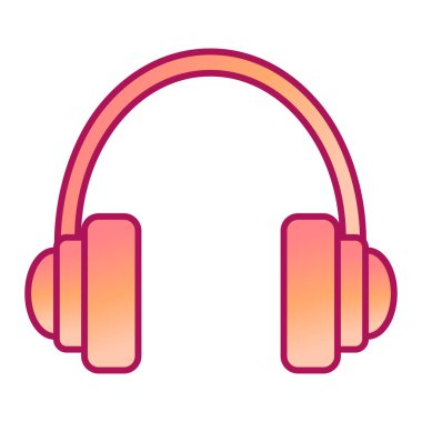 kulaklık simgesi vektör illüstrasyonu