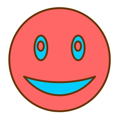 gülen yüz simgesi ikon vektör illüstrasyon tasarımı