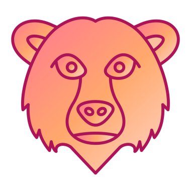 Tatlı ayı kafasının vektör illüstrasyonu