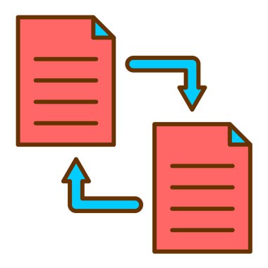 dosya transferi. Web simgesi basit illüstrasyon