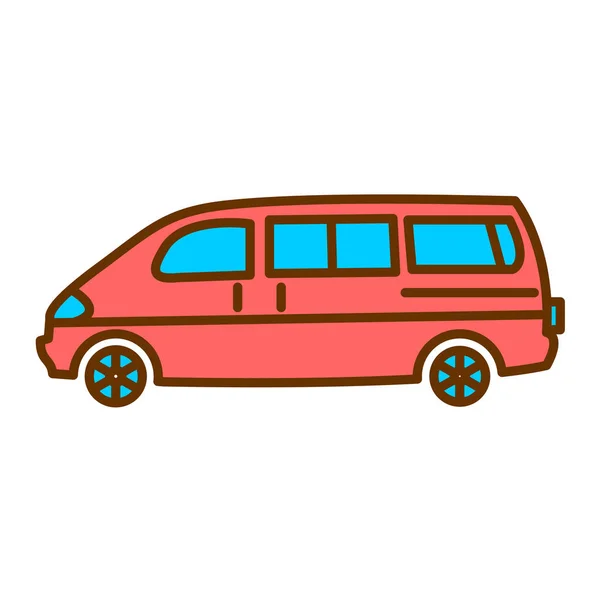 Coche Vehículo Aislado Icono Vector Ilustración Diseño — Vector de stock