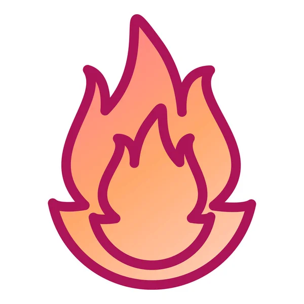 Ateş Alevi Simgesi Vektör Illüstrasyon Tasarımı — Stok Vektör