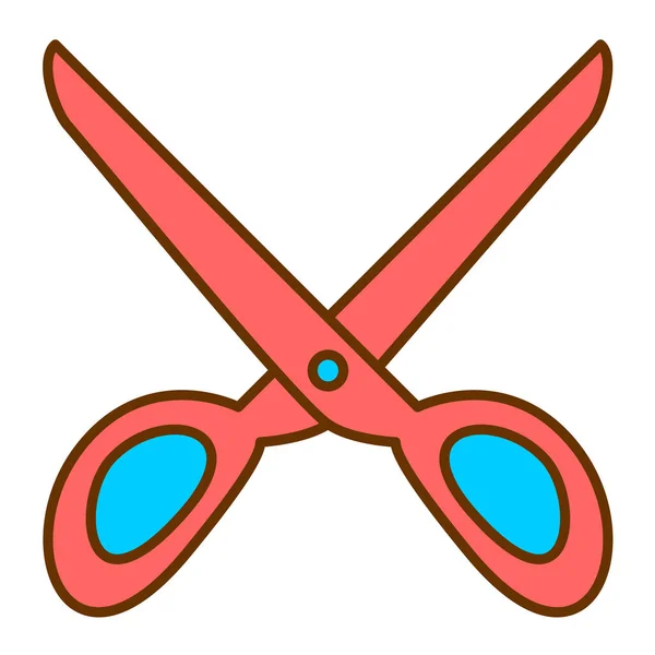 아이콘 Outline Illustration Scissor Vector Icons Web — 스톡 벡터