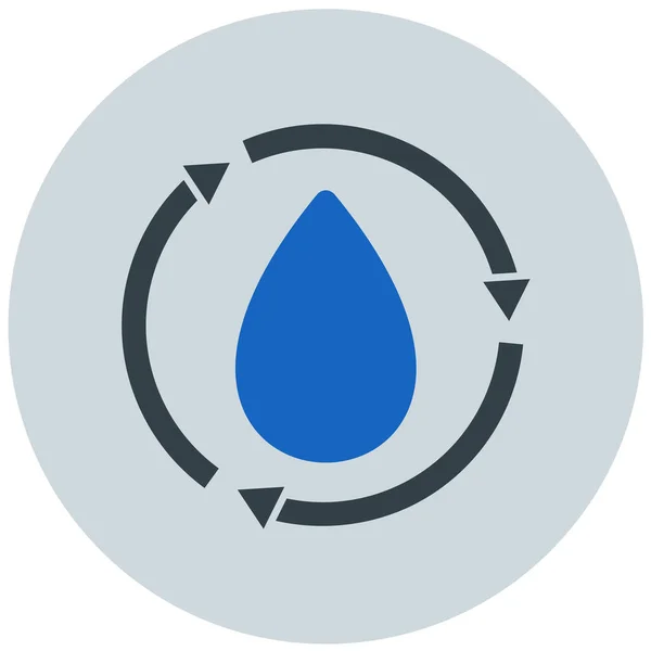 Water Web Icon Vector Illustration — Stock Vector