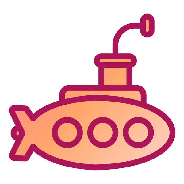Підводний Човен Веб Іконка Проста Ілюстрація — стоковий вектор