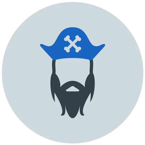 Pirate Icône Web Illustration Simple — Image vectorielle