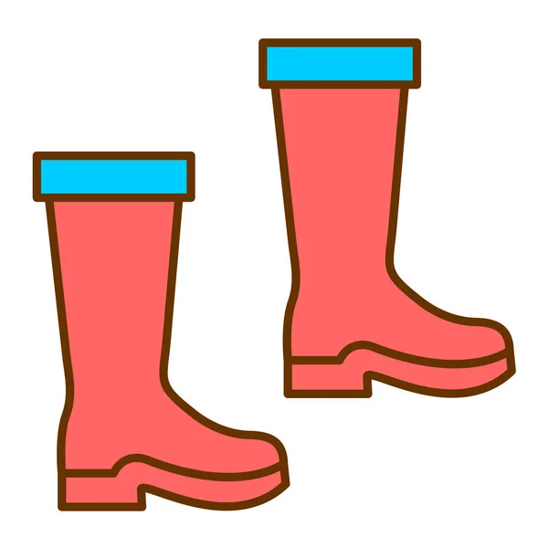 Botas Ícone Ilustração Vetorial — Vetor de Stock