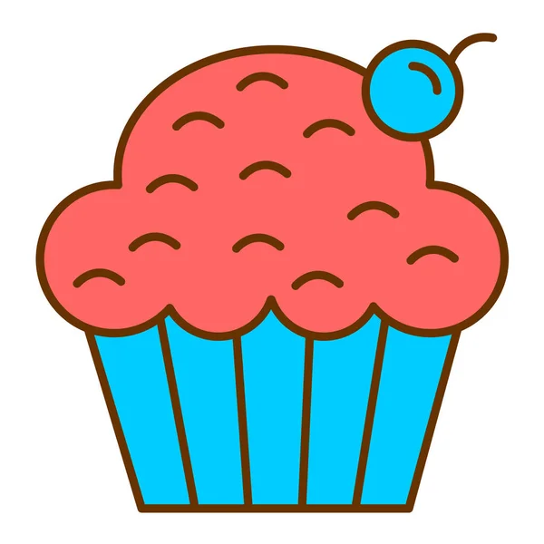 Cupcake Web Ikon Vektor Illustration – Stock-vektor