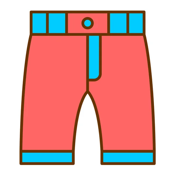 Shorts Icoon Eenvoudige Illustratie — Stockvector