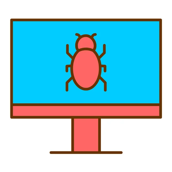 Virus Vector Icono Error Ilustración Estilo Plano Eps — Archivo Imágenes Vectoriales