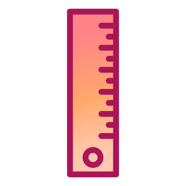 Ruler Web Icon Simple Illustration — Stock Vector