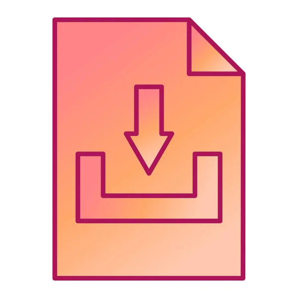 Dateisymbol Herunterladen Vektorillustration — Stockvektor