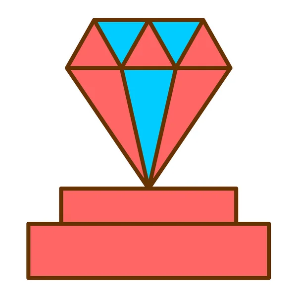 Diamond Modern Icon Vector Illustration — стоковый вектор