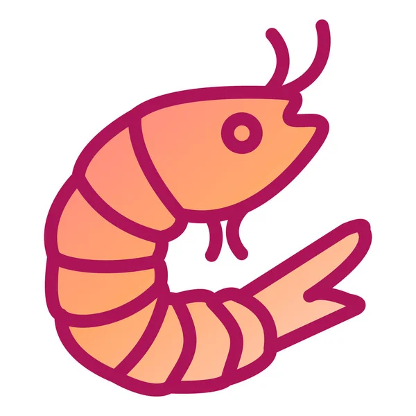 Shrimp Icon Vector Illustration — Stock Vector