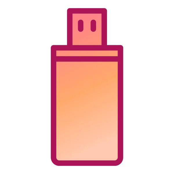 Usb Flash Drive Icono Ilustración Vectorial — Vector de stock
