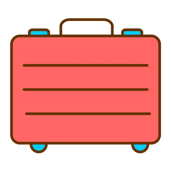 スーツケースWebアイコンシンプルなデザイン — ストックベクタ