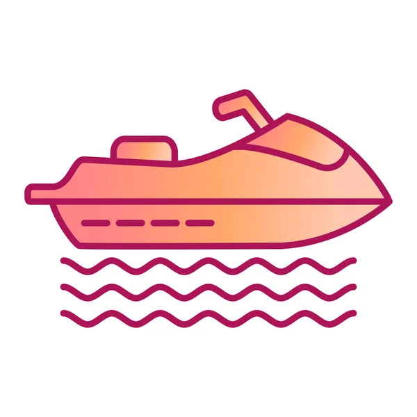 Cruise Ship Icon Outline Illustration Boat Vector Icons Web — Vector de stock