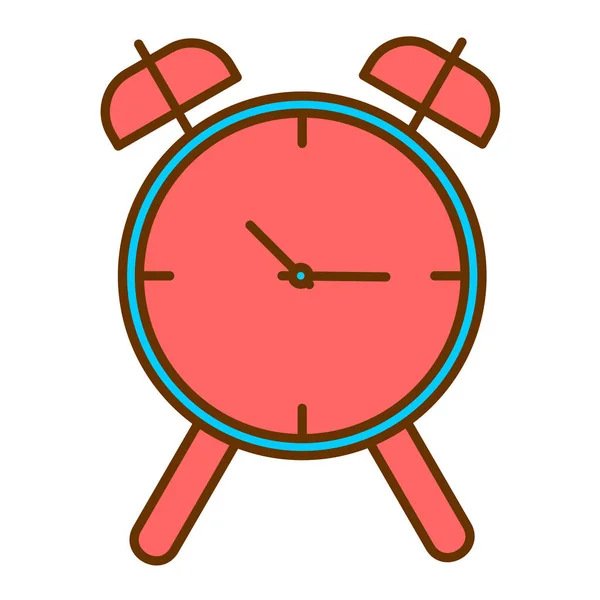 Alarme Horloge Icône Vectoriel Illustration Conception — Image vectorielle