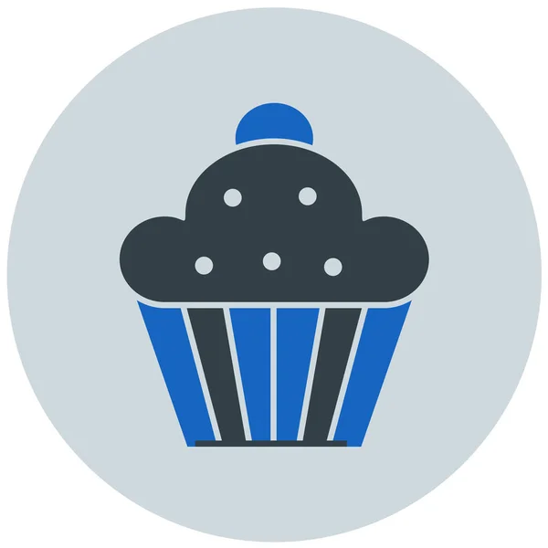 Cupcake Web Symbol Einfache Illustration — Stockvektor