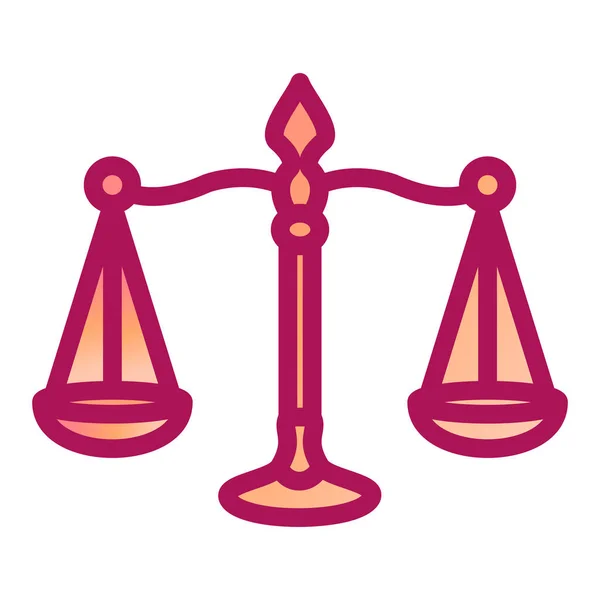 Recht Und Gerechtigkeit Repräsentiert Durch Ein Gleichgewichtssymbol Vektorillustration — Stockvektor