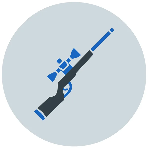 Sniper Rifle Modern Icon Vector Illustration — Stock Vector