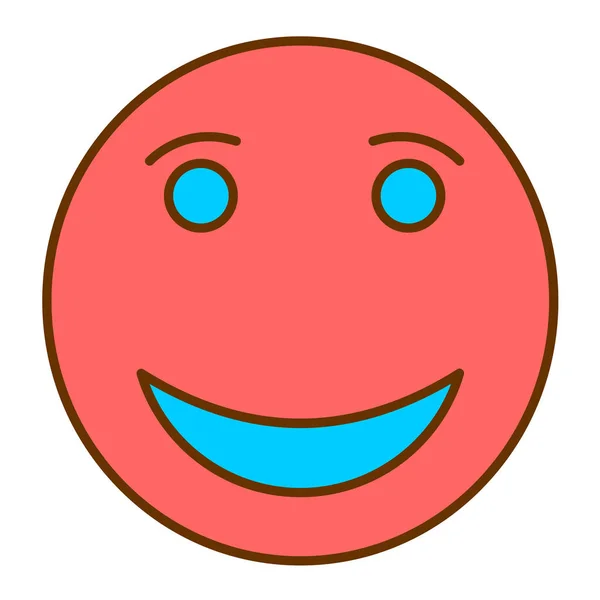 Ilustração Vetor Ícone Happy Face Emoticon — Vetor de Stock