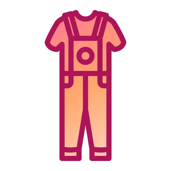 Overalls Moderne Symbol Vektor Illustration — Stockvektor