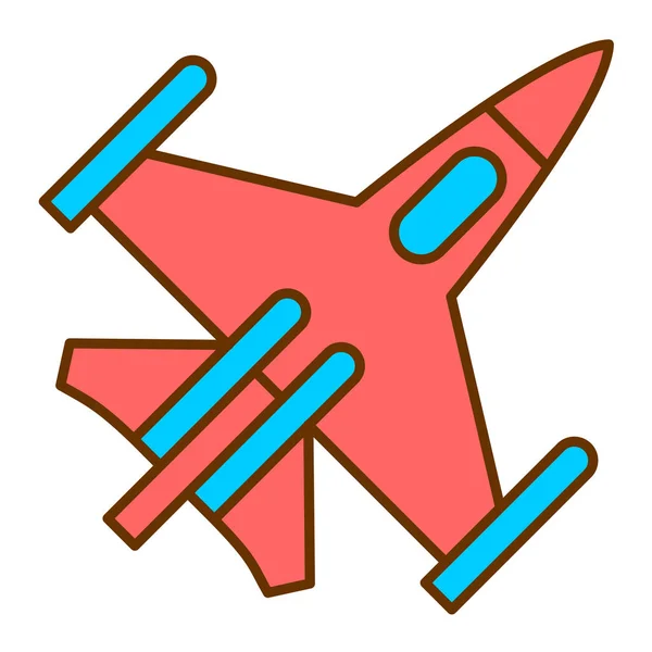 Airfighter Icona Moderna Vettoriale Illustrazione — Vettoriale Stock