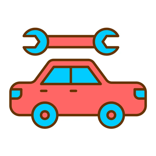 Servicio Reparación Coches Icono Vector Ilustración Diseño Gráfico — Vector de stock