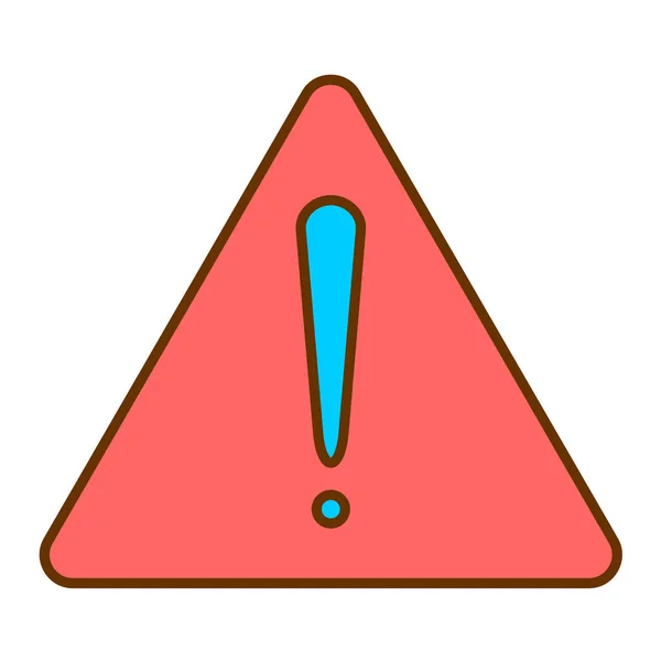 Значок Предупреждающего Знака Векторная Иллюстрация — стоковый вектор