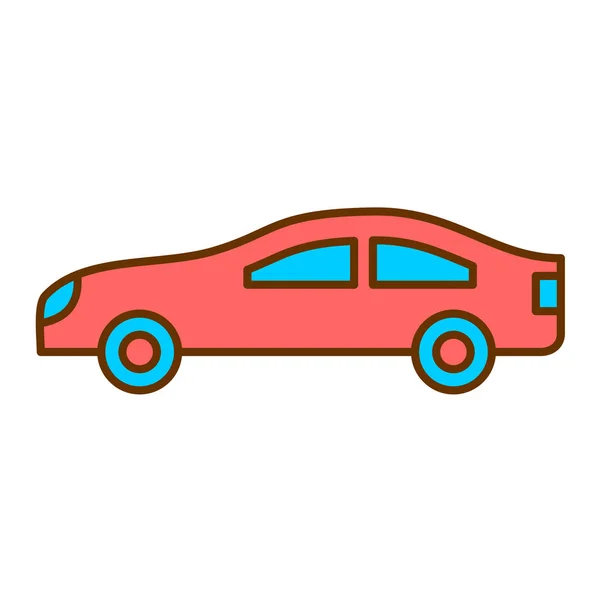 Pictogram Van Het Autovervoer Schets Illustratie Van Taxi Voertuig Vector — Stockvector