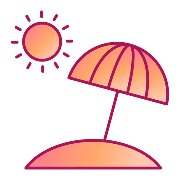 Sonnenschirmsymbol Flache Abbildung Von Sonnenliegen Vektor Symbolen Für Das Web — Stockvektor
