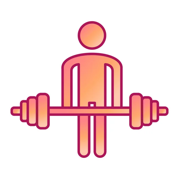 Fitness Und Bodybuilding Ikone Vektor Illustration Grafik Design — Stockvektor