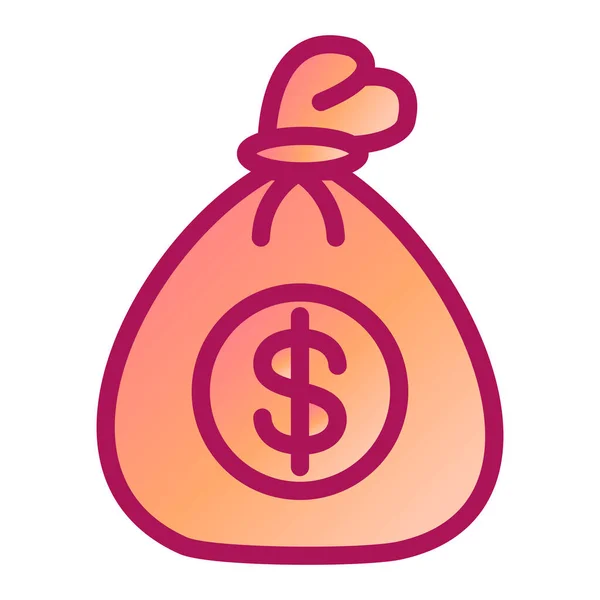 Dinero Bolsa Icono Vector Ilustración — Vector de stock