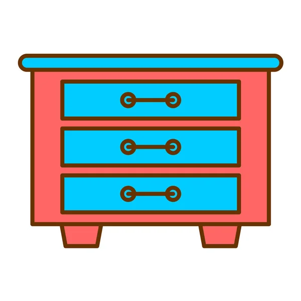Cabinet Furniture Icon Vector Illustration Design — Stock Vector