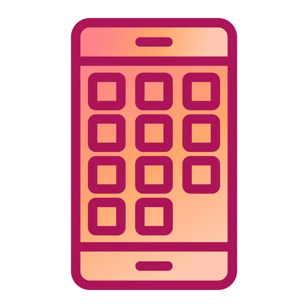 Векторная Иллюстрация Иконок Мобильного Телефона — стоковый вектор