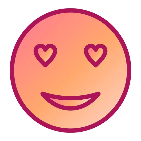 Glückliches Gesicht Emoticon Symbol Vektor Illustration — Stockvektor