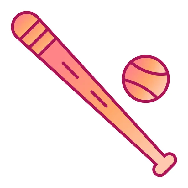 Baseball Bat Icon Outline Illustration Ball Vector Icons Web — Stock vektor