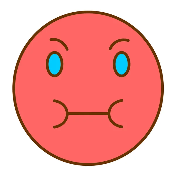 Cara Triste Emoticono Icono Vector Ilustración — Vector de stock