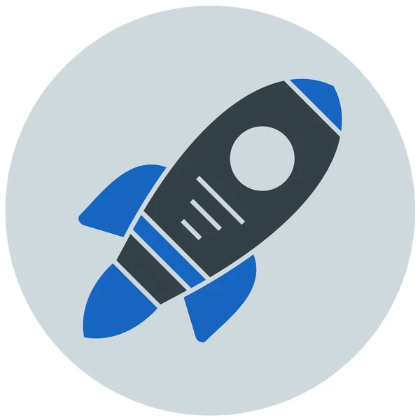 Cohete Icono Web Ilustración Simple — Vector de stock