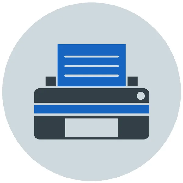 Impresora Icono Web Ilustración Simple — Vector de stock