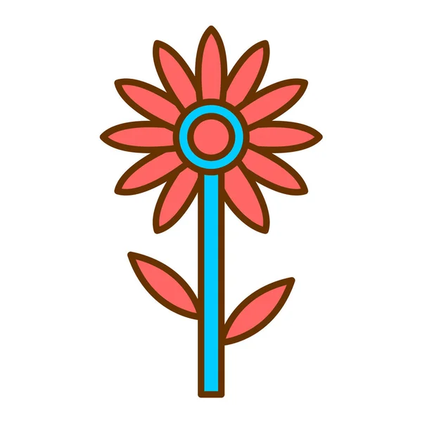 Λουλούδι Σύγχρονη Εικόνα Διάνυσμα Εικονογράφηση — Διανυσματικό Αρχείο