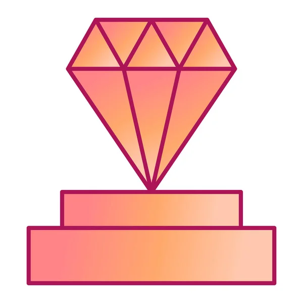 Diamant Modern Icoon Vector Illustratie — Stockvector