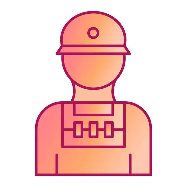 Trabajador Con Icono Del Casco Esquema Ilustración Iconos Vectoriales Constructor — Archivo Imágenes Vectoriales