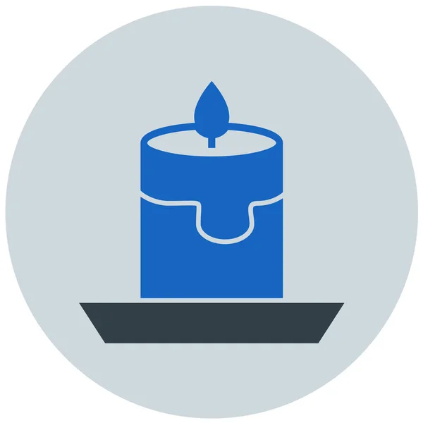 Kerze Web Symbol Einfache Illustration — Stockvektor
