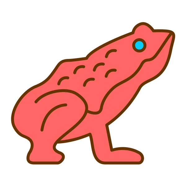 Frosch Symbol Vektorillustration Einfaches Design — Stockvektor