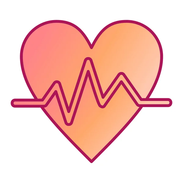 Kalp Atış Hızı Ikonu Vektör Çizimi Tasarımı — Stok Vektör