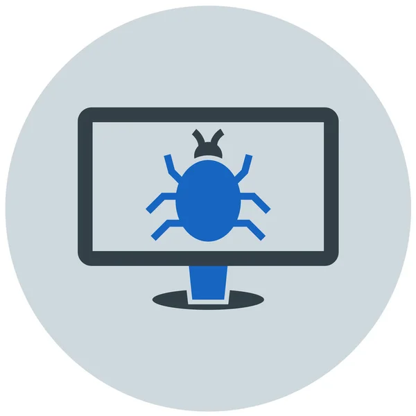 Virus Icona Web Semplice Illustrazione — Vettoriale Stock