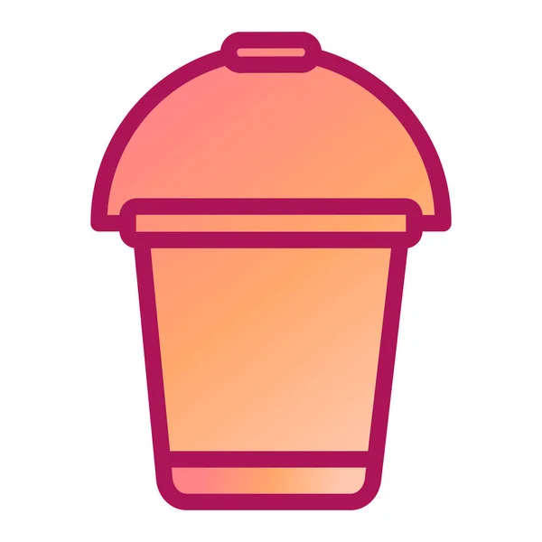 Bucket Modern Icon Vector Illustration — стоковый вектор