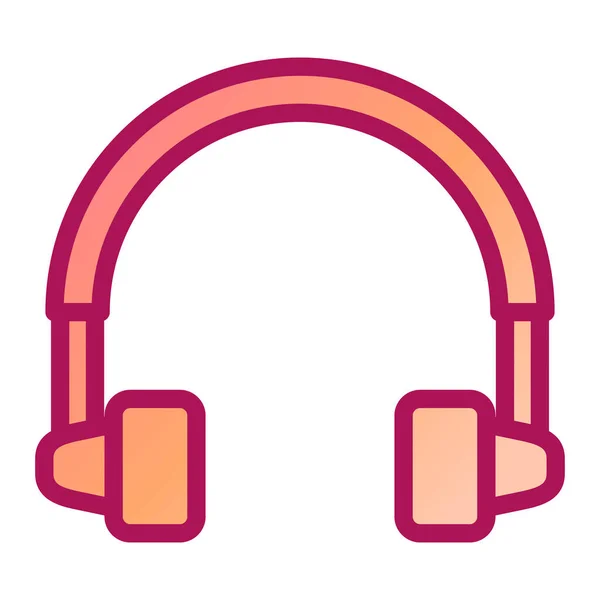 Auriculares Icono Web Ilustración Simple — Vector de stock